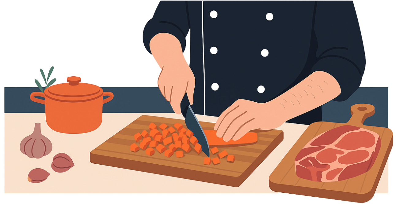 Image showing a person chopping carrots