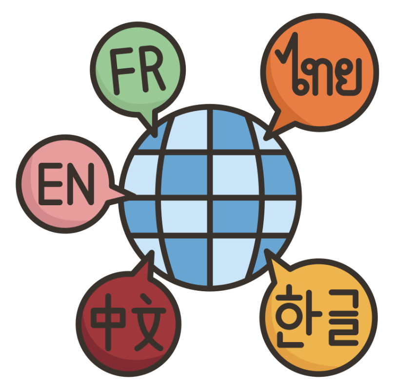 Different languages around the world.