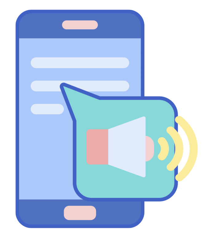 Text-to-speech on a mobile app.