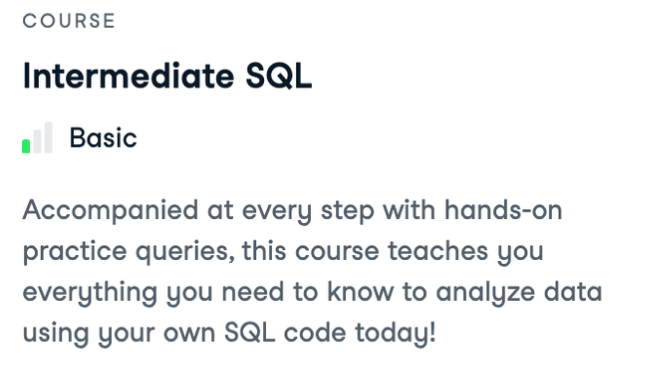 Intermediate SQL Banner
