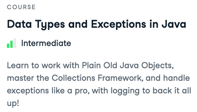Data Types and Exceptions in Java Banner
