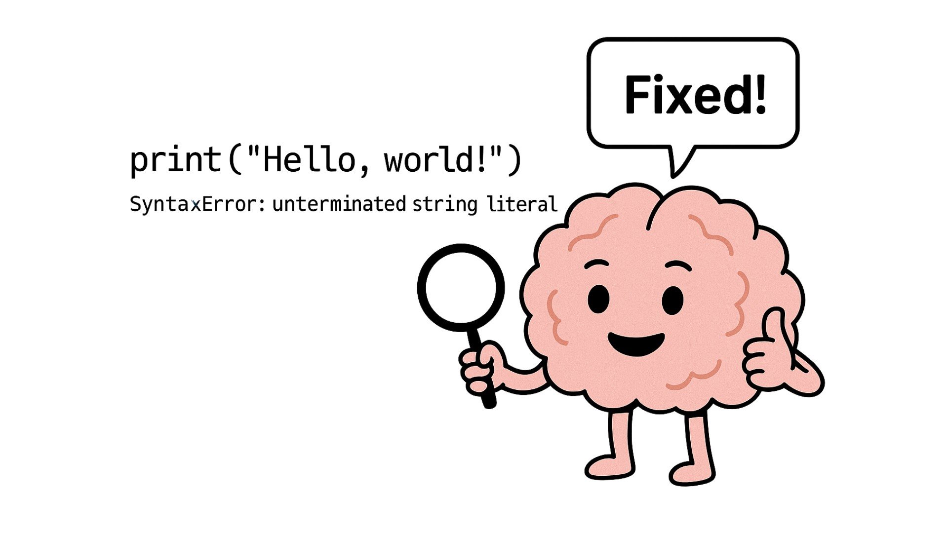 A reasoning model fixing code based on the error.