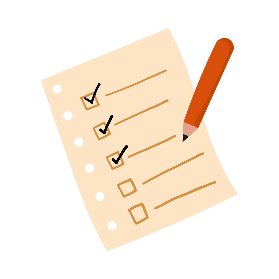 Clipboard with a checklist