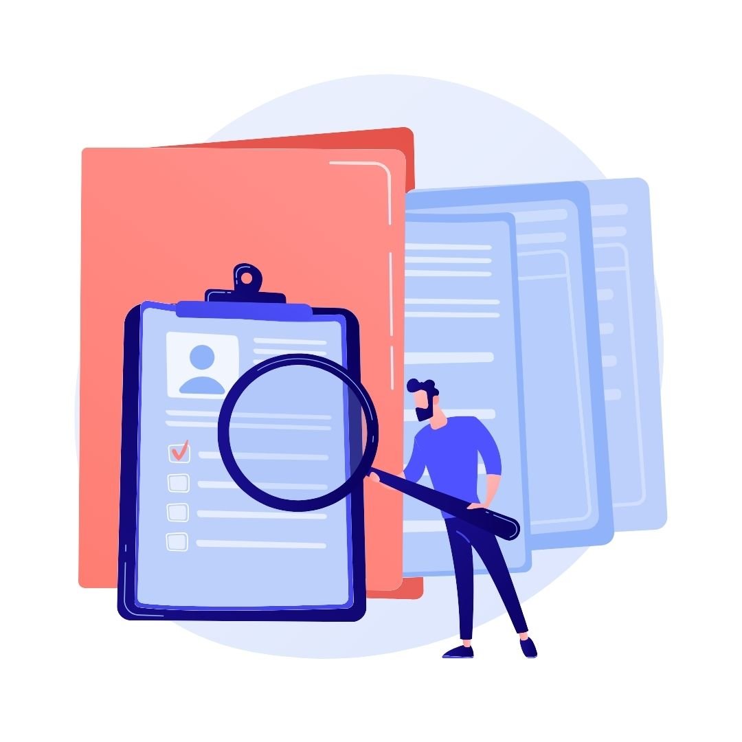 Icon of a person with a magnifying glass representing a complex task.jpg