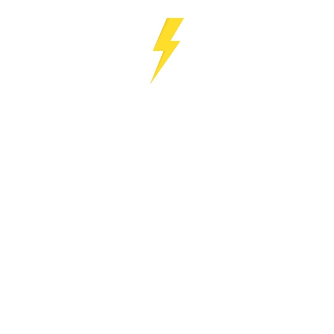 Simple yellow lightning bolt icon representing energy or computational power.