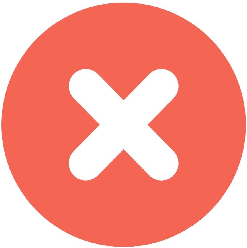 White cross in red circle