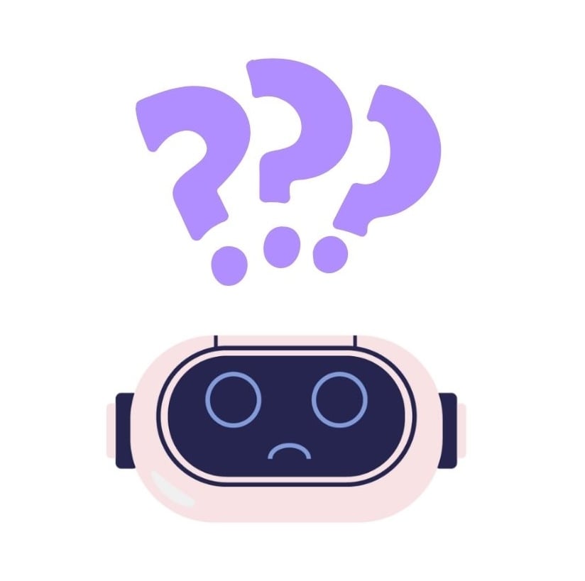 Confused AI robot
