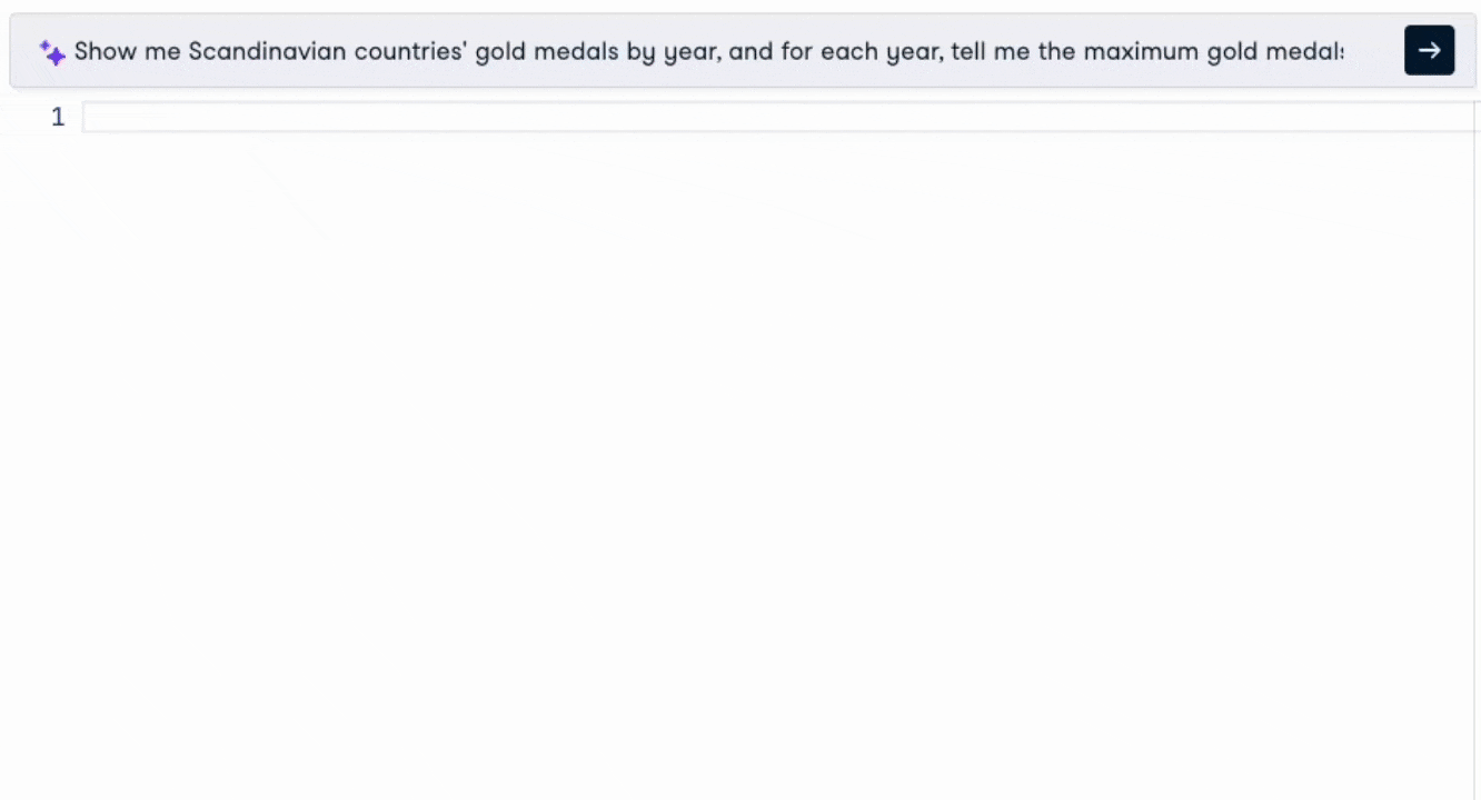 Example of a long query to generate