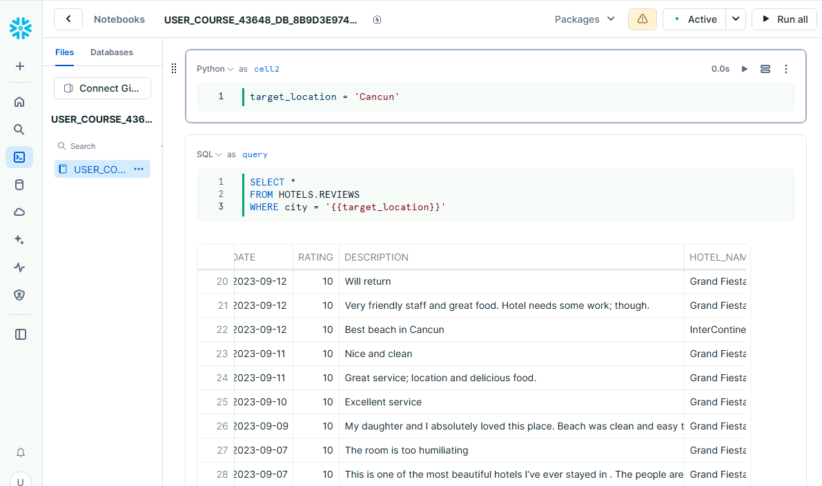 Injecting a Python variable into a SQL query