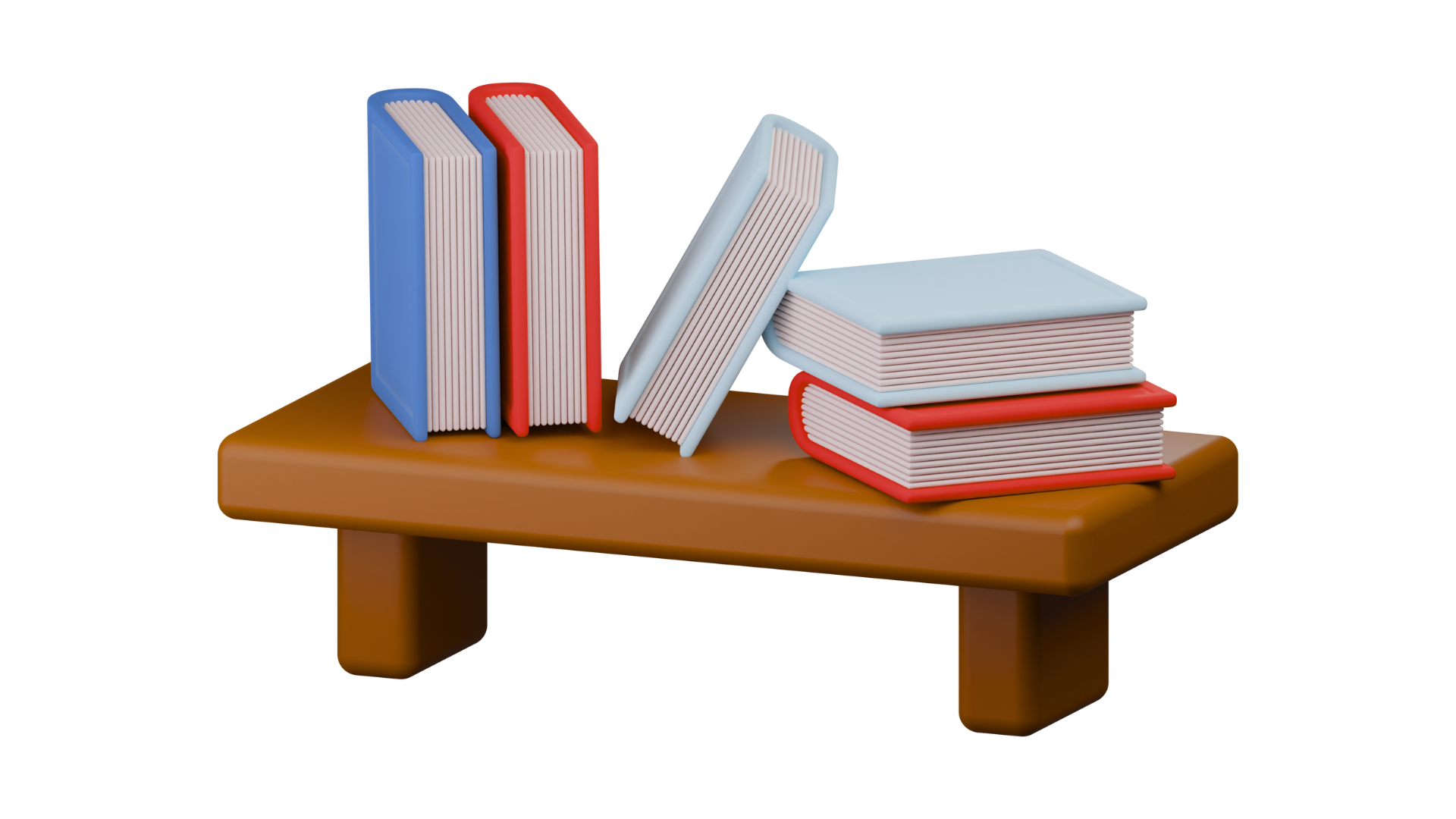 Messy bookshelf