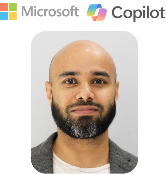 Logos and instructor photo