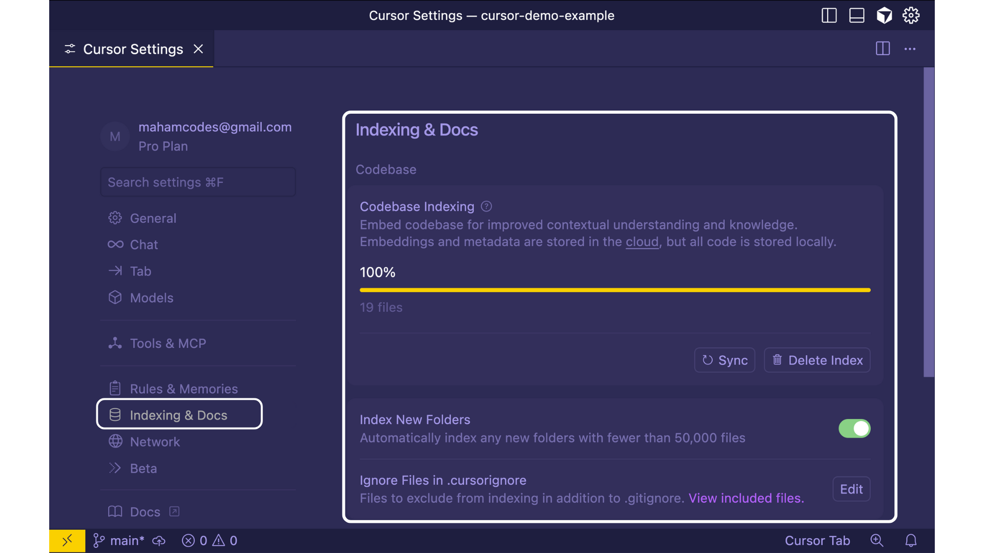 autocontext and indexing