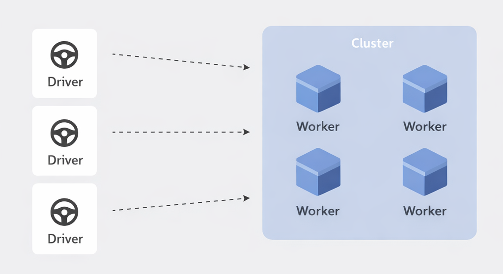 Diagram of driver and workers