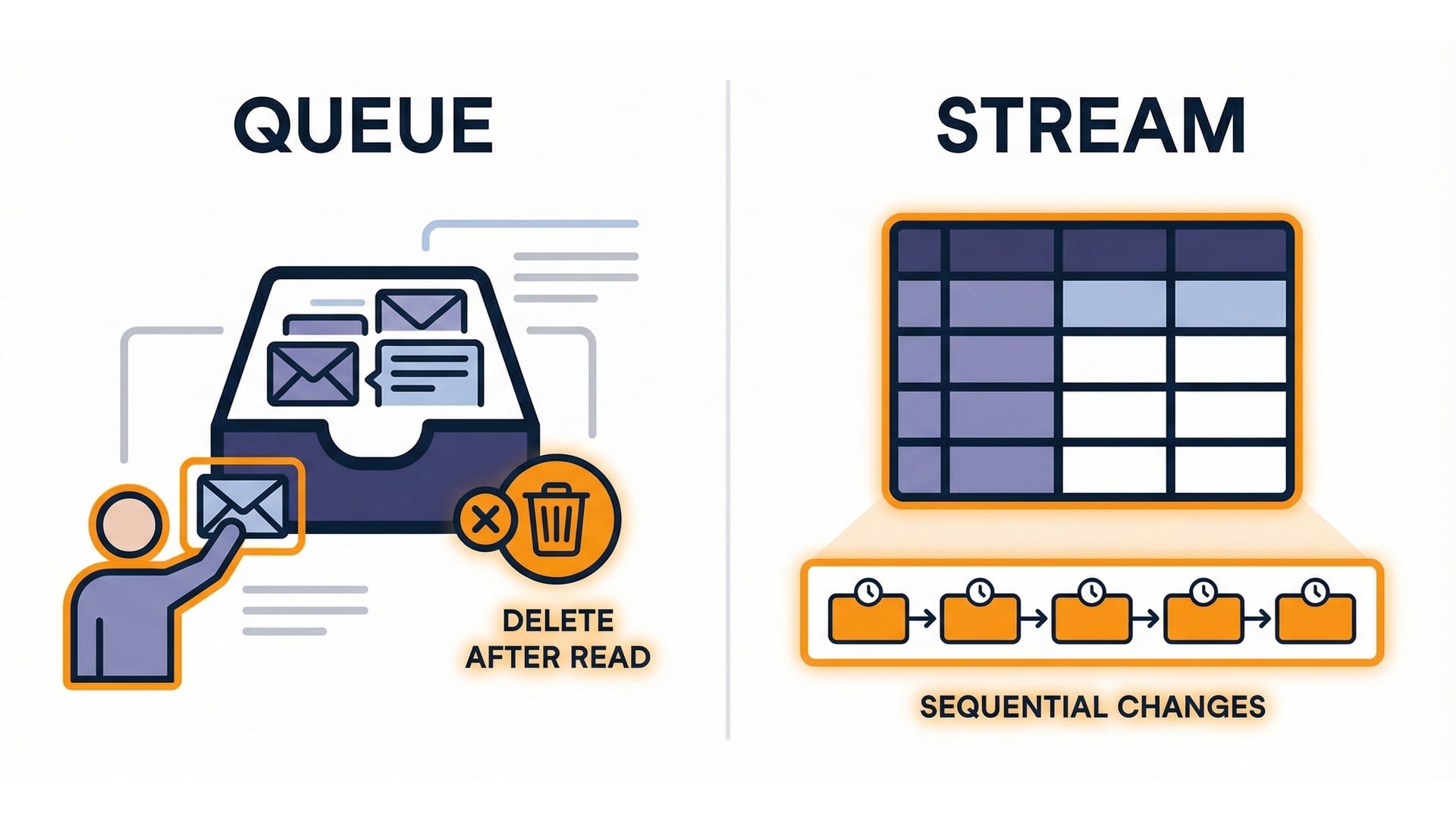 Queue vs stream comparison