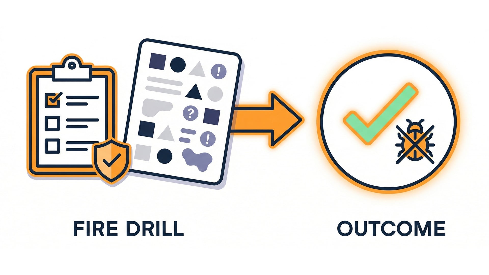 Testing is a fire drill