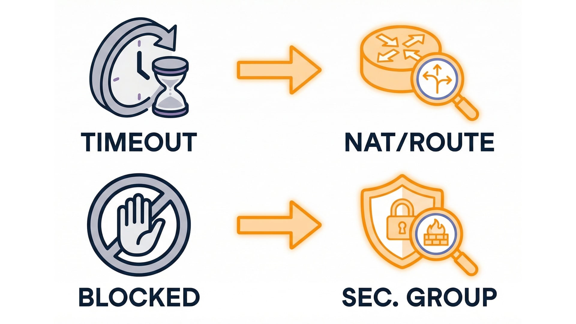 Network symptoms checklist