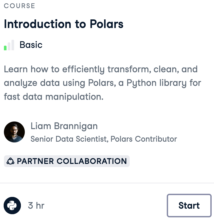 Introduction to Polars - course page