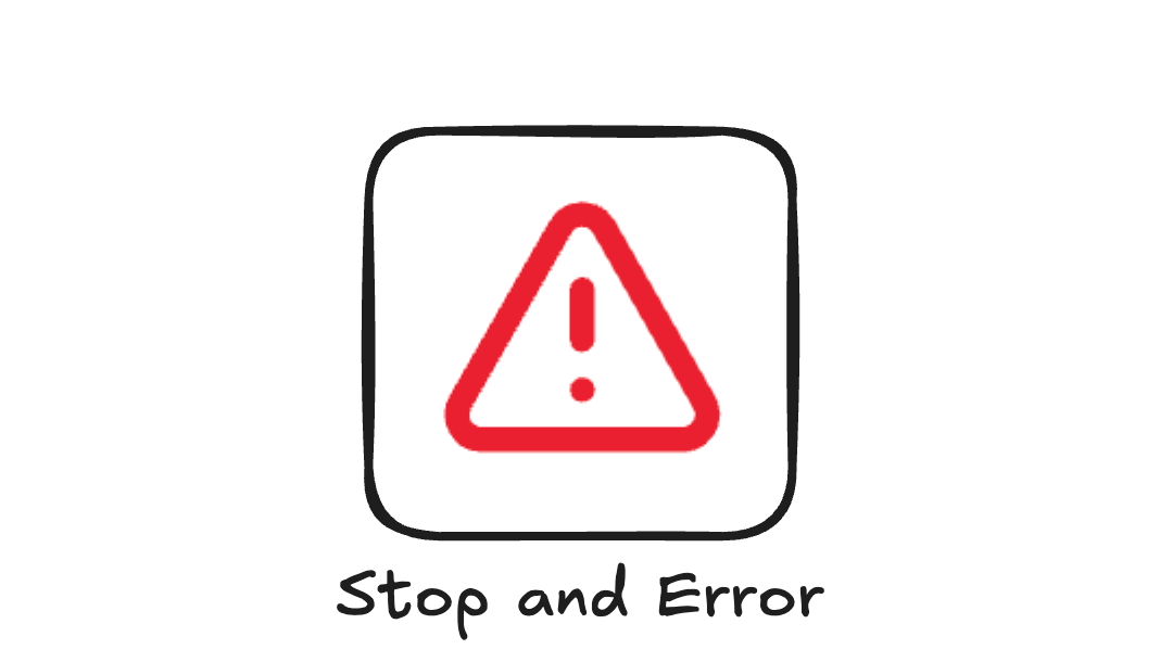 The n8n Stop and Error node icon, a red warning triangle with an exclamation mark, used as a circuit breaker to halt workflow execution