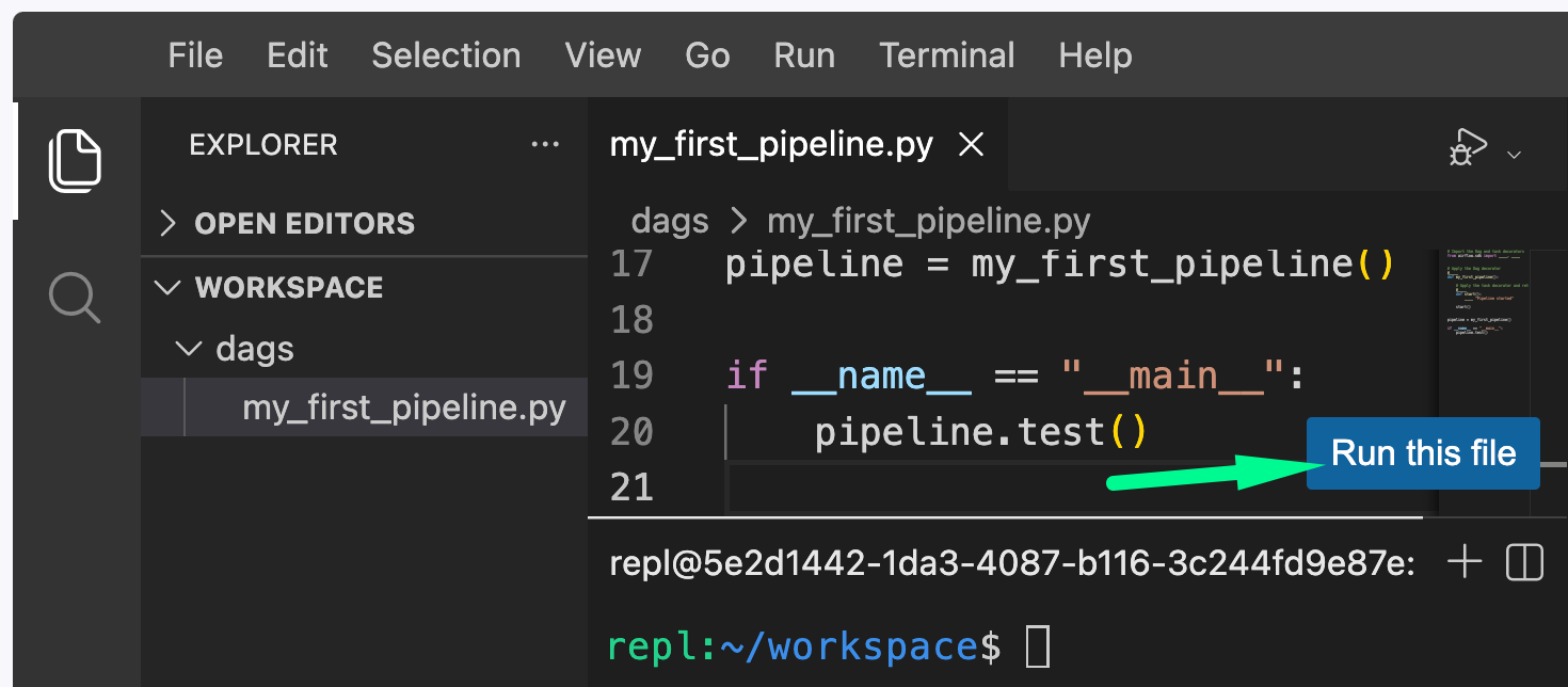 IDE exercise screenshot