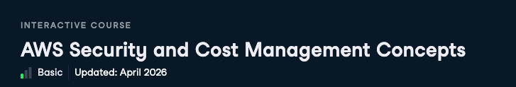 AWS Security and Cost Management Concepts course title card