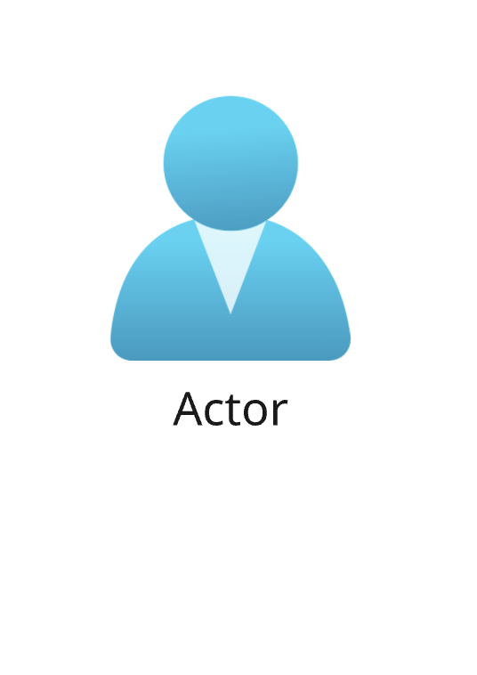 A human figure icon denoting an actor who sets the work in motion.