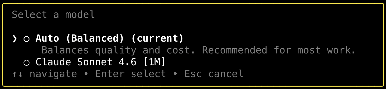 The model picker open in CoCo